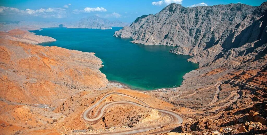 Khor Najd fjord seen from the mountain road