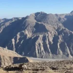Mountains on the road to Jebel Harim in Musandam