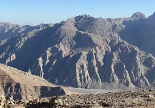 Mountains on the road to Jebel Harim in Musandam