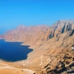Guest at the Khor Najd viewpoint on the Khasab mountain safari
