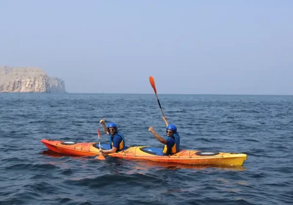 Kayaking in the Khasab fjords, Musandam