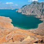 Hairpin road down to Khor Najd in Musandam