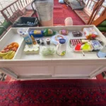 Breakfast spread on board the Musandam overnight dhow